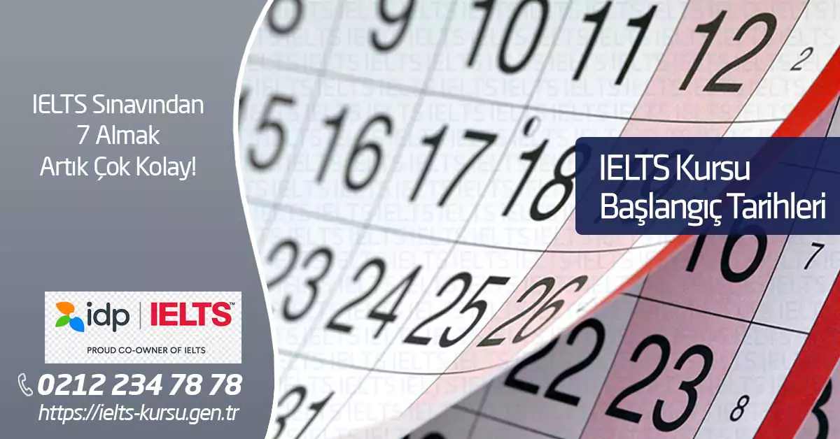 ielts kursu başlangıç tarihleri